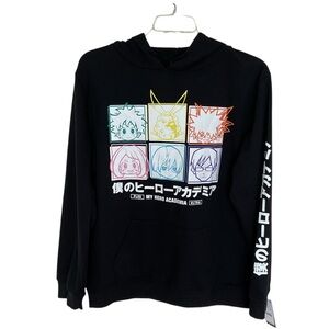 Hot Topic My Hero Academia Chibi Characters Icon Drawstring Hoodie Adult Large